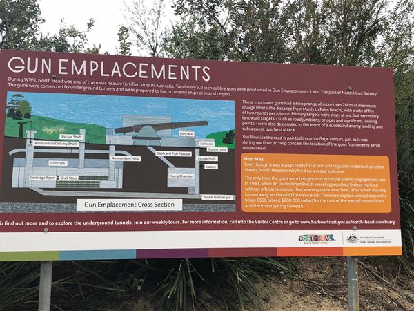 North Head Sanctuary - North Fort Gun Emplacements (31/08/2018 - Credits: Cheryl Conway)
