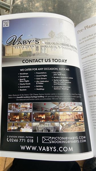 VABY'S Restaurant Picton & The Old Cheese Factory Function Centre (25/04/2024 - Credits: submitted by: Rabindra  Bhandari)