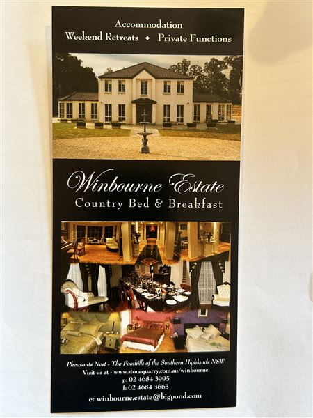 Winbourne Estate Country Bed and Breakfast (27/05/2024 - Credits: submitted by: Nicole  Milatos- Hayter)